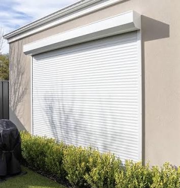 Roller shutter installation on residential property
